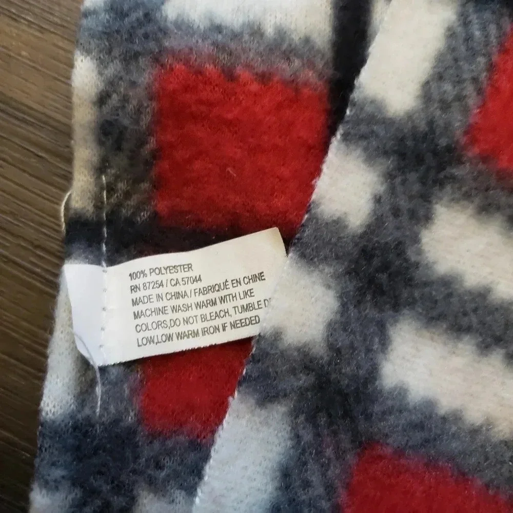 Kids Boys Girls Red Gray White Black Soft FLEECE S